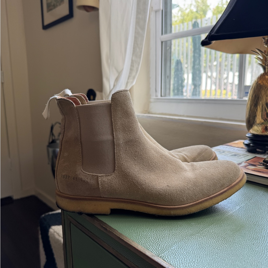 Men's Suede Chelsea Boots - Sand